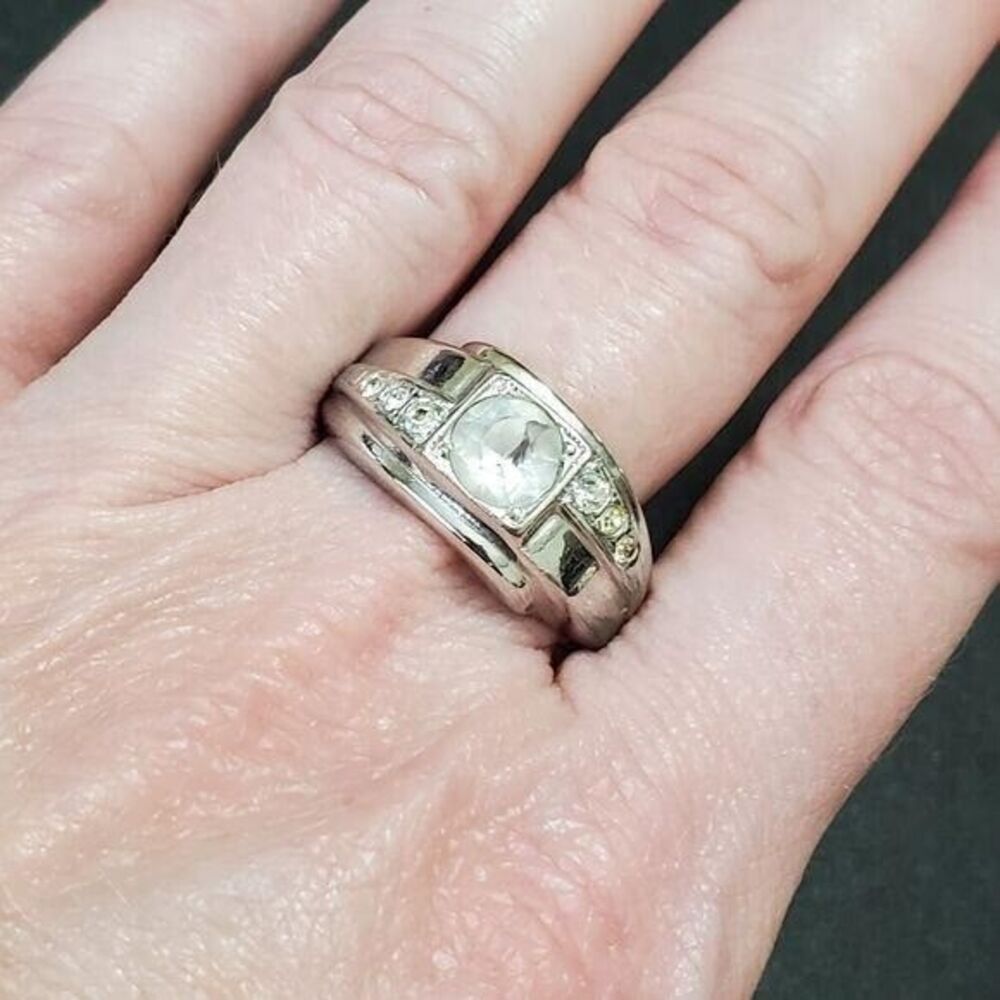 18K GEP Uncas vintage men's ring size 10